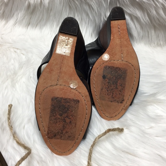 SOLD Vince Camuto Slip On Mule Open Toe Wedge Heel - Picture 8 of 8